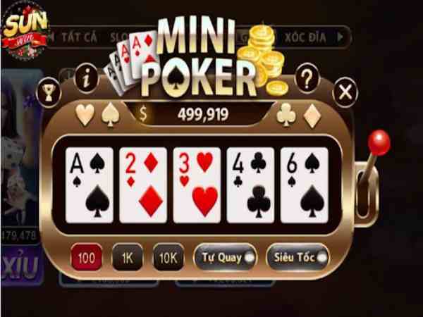 Mini Poker là dạng trò chơi có mặt hầu hết tại các cổng game bài hiện nay