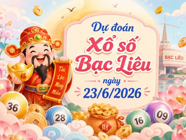 Dự đoán XSBL ngày 23/6/2026 thứ 3 siêu VIP hôm nay